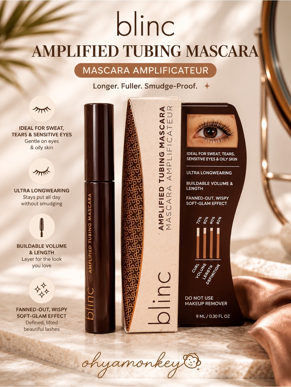 Blinc Amplified Tubing Mascara — Black. $26